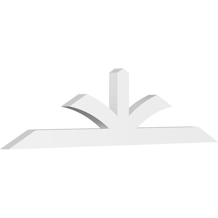 Ekena Millwork Richland Architectural Grade PVC Gable Bracket, 108"W x 27"H x 4"D x 6"F, 6/12 Pitch GBP108X27X0406RIC00